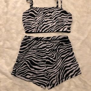 Balera Adult Small Dance shorts and top.